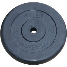 Диски обрезиненные, чёрного цвета, 26 мм, Atlet MB-AtletB-10
