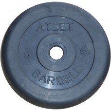 Диски обрезиненные, чёрного цвета, 26, 31, 51 мм, Atlet MB-AtletB